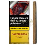 Pachet din carton cu 10 tigari de foi cubaneze fara filtru Montecristo Club